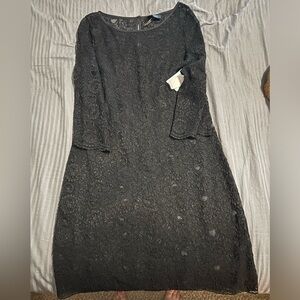 LAUNDRY navy lace , NWT , Shelli Segal dress.